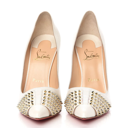 Christian Louboutin Kid Bareta 120 Pumps 37 Neige Light Gold 2 of 8
