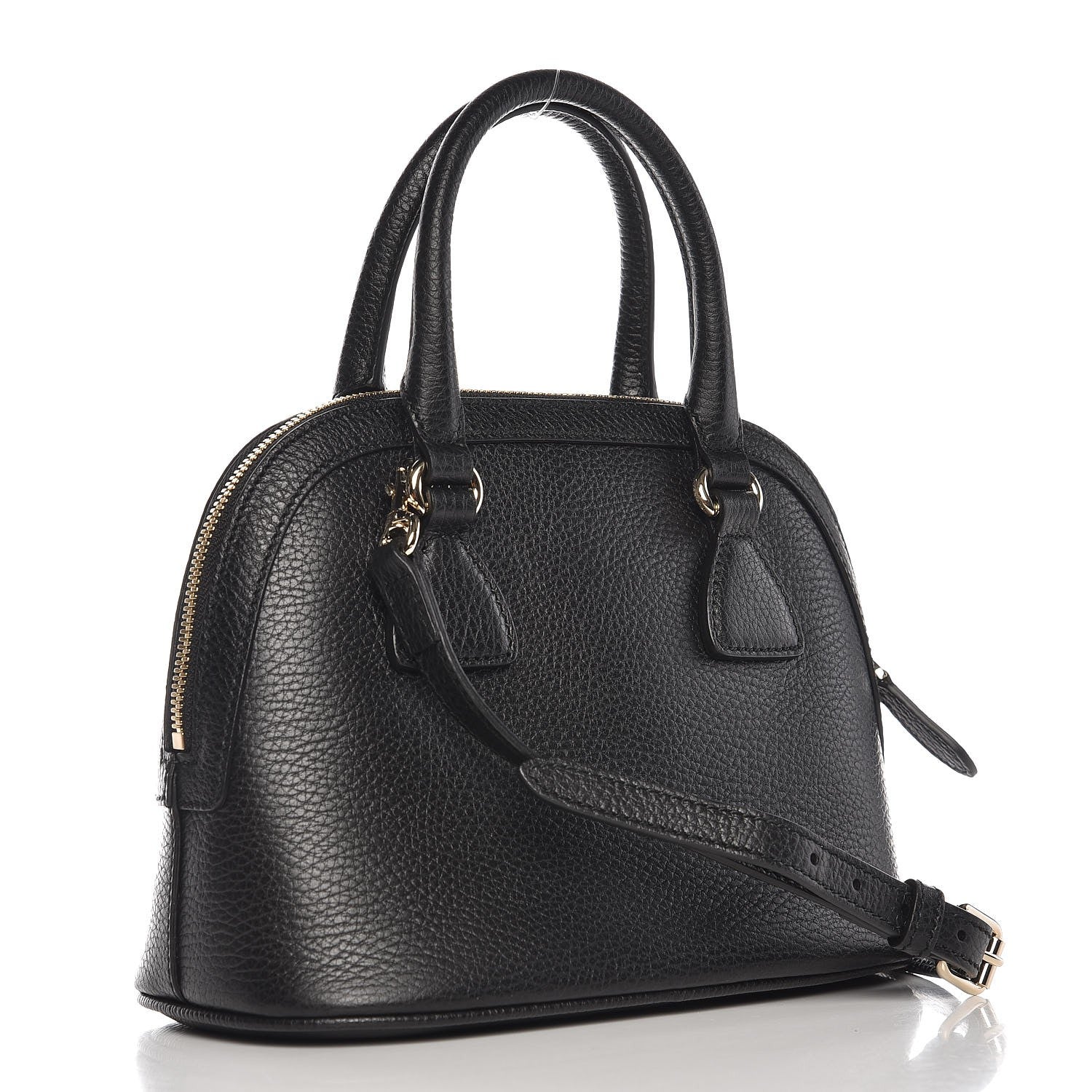 Gucci Dollar Calfskin Small GG Charm Dome Bag Black 3 of 7