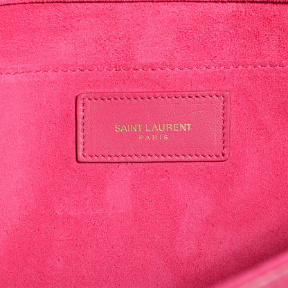Saint Laurent Calfskin Classic Y Ligne Clutch Fuchsia 6 of 8