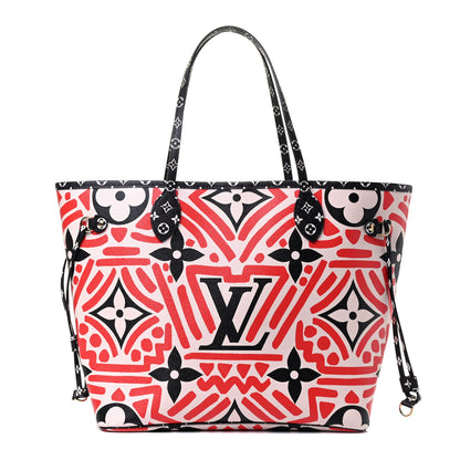 Louis Vuitton Monogram Giant Crafty Neverfull MM Creme Rouge Black 1 of 4