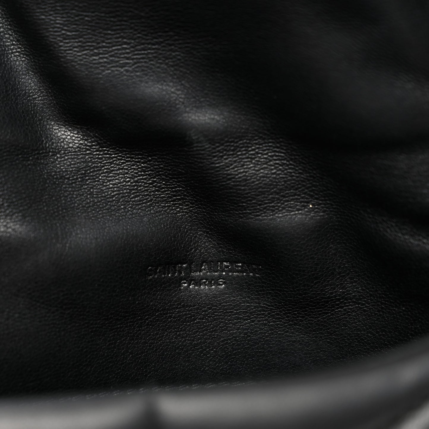 Lambskin Quilted Toy Loulou Puffer Monogram Chain Satchel Black