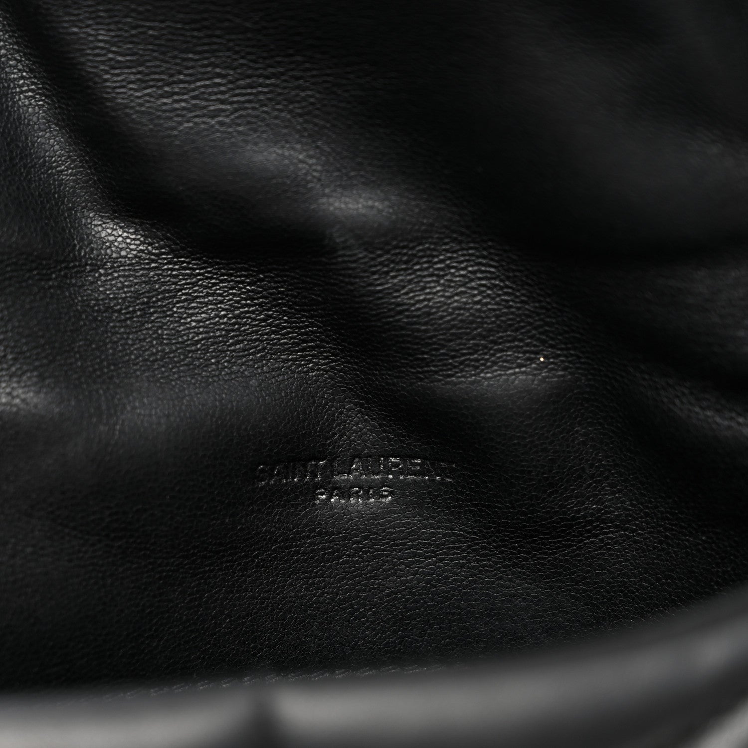 Saint Laurent Lambskin Quilted Toy Loulou Puffer Monogram Chain Satchel Black 11 of 11