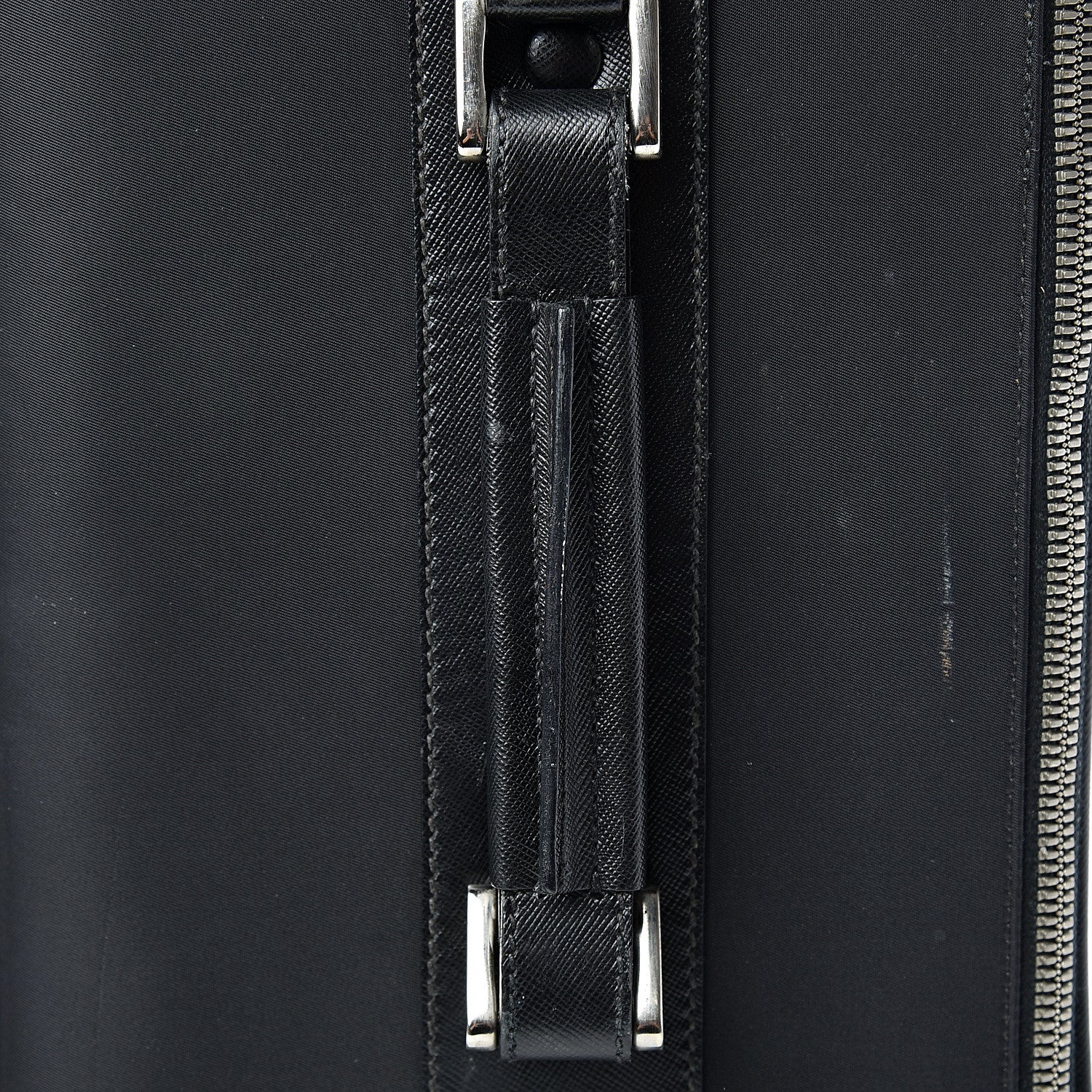 Prada Tessuto Nylon Saffiano Trolley Luggage Black 20 of 32
