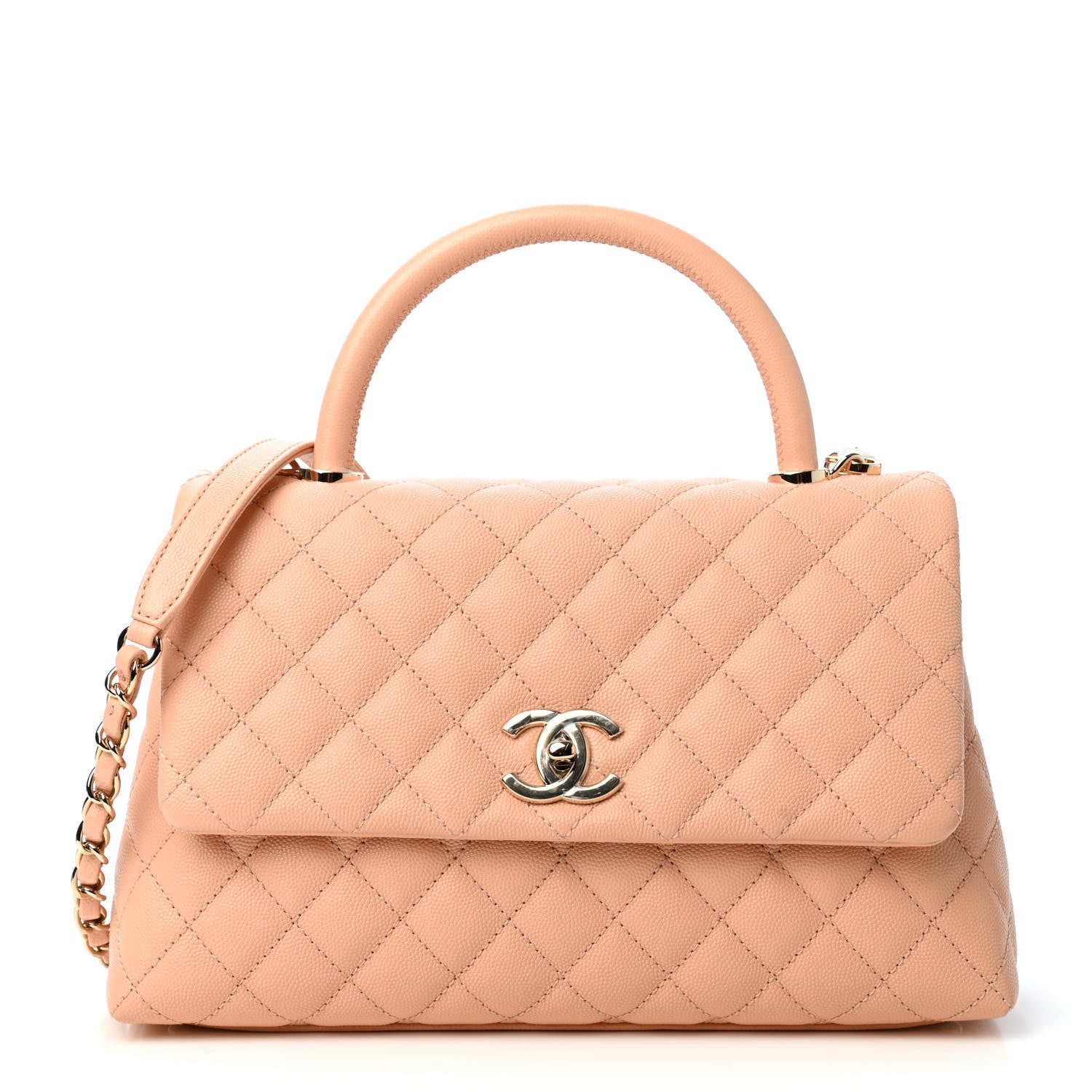Chanel Caviar Quilted Small Coco Handle Flap Light Pink 1 of 4