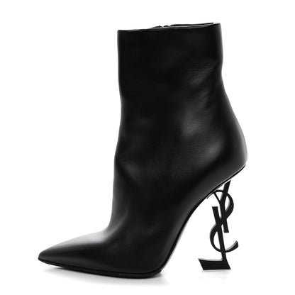 Saint Laurent Calfskin Opyum Ankle Boots 37 Black 1 of 9
