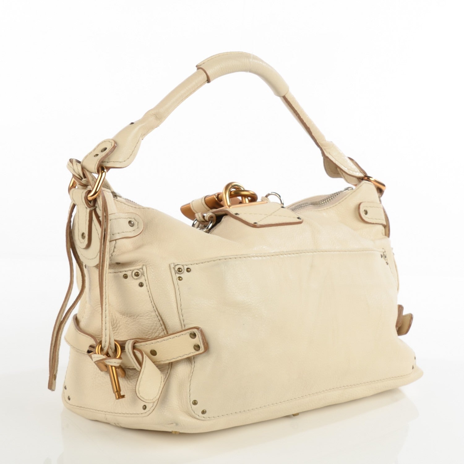 Chloe Calfskin Paddington Hobo White 3 of 8