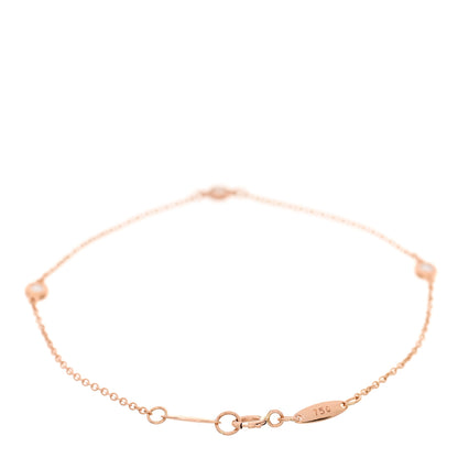 Tiffany 18K Rose Gold Diamond .12ctw Elsa Peretti Diamonds by the Yard Station Bracelet 2 of 4
