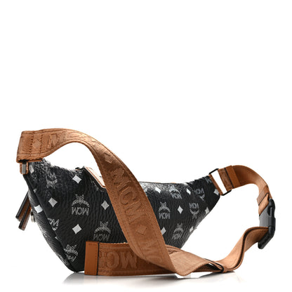 MCM Visetos Small Fusten Belt Bag Black Cognac 2 of 12