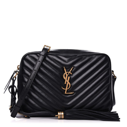 Saint Laurent Calfskin Matelasse Monogram Lou Camera Bag Black 1 of 9