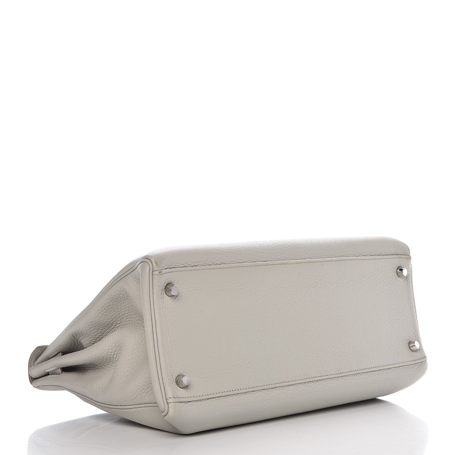 Hermes Taurillon Clemence Kelly Retourne 35 Gris Perle 5 of 29