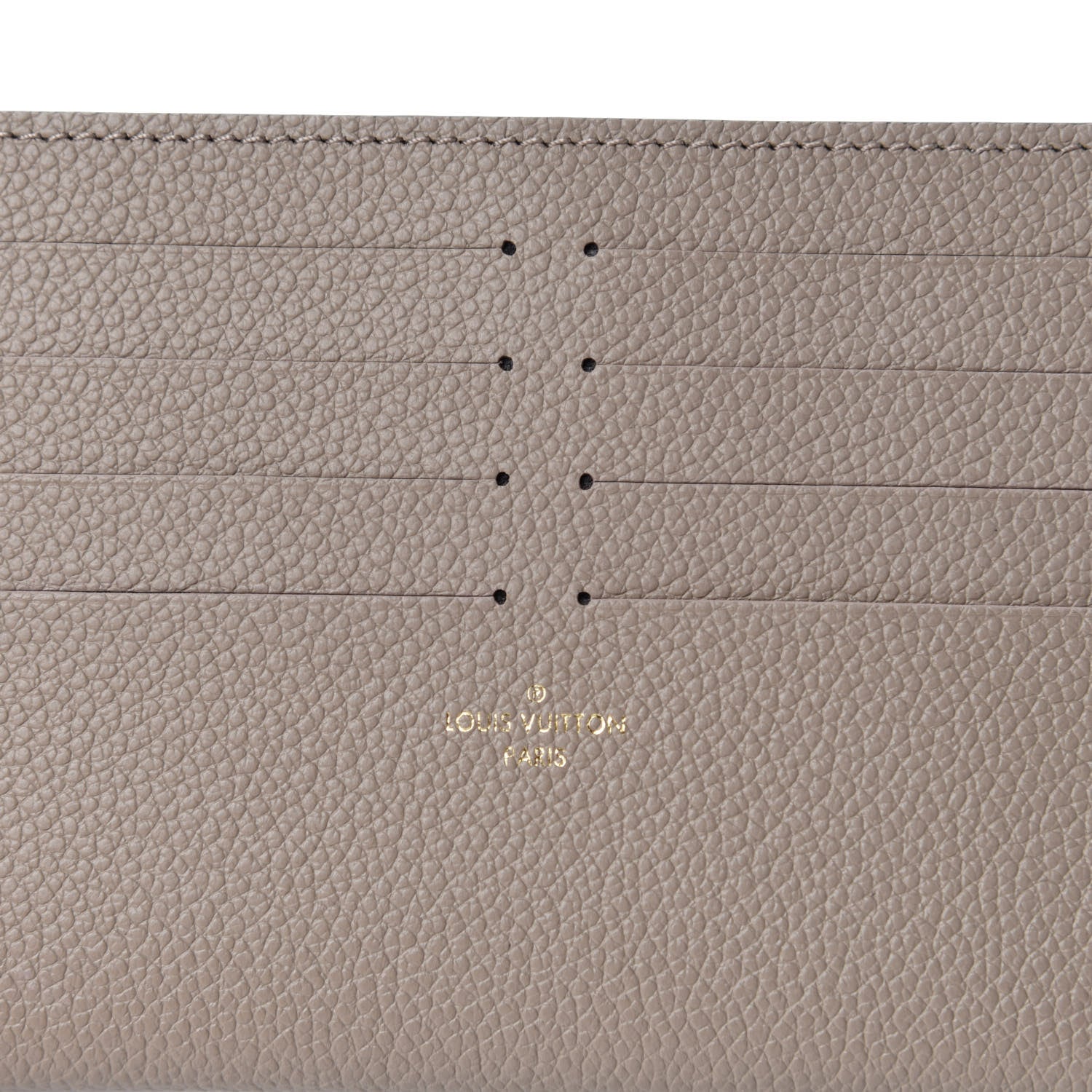 Louis Vuitton Calfskin Felicie Chain Wallet Card Holder Insert Tourterelle 5 of 6