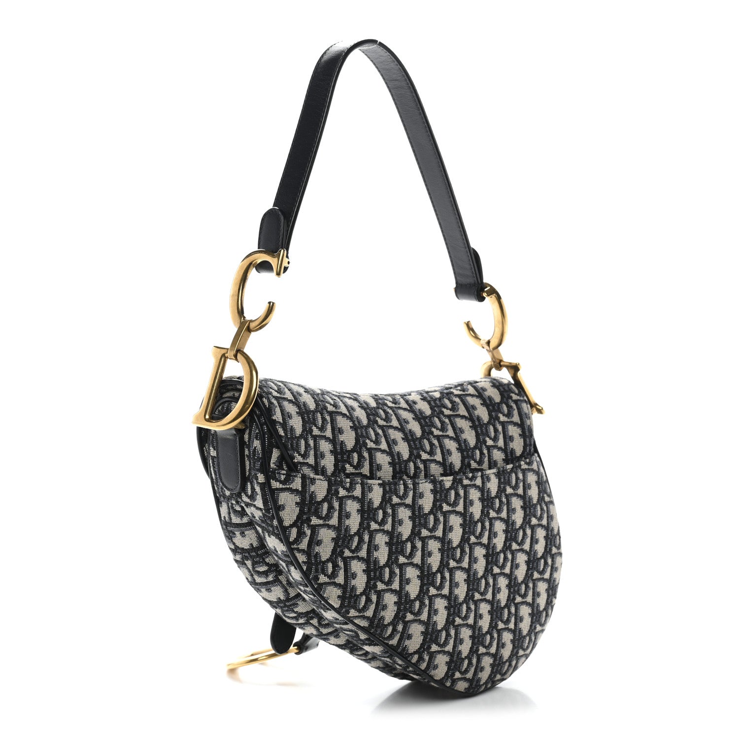 Christian Dior Oblique Saddle Bag Blue 3 of 12