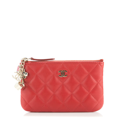 Chanel Lambskin Quilted Casino Coin Purse Red 1 of 7