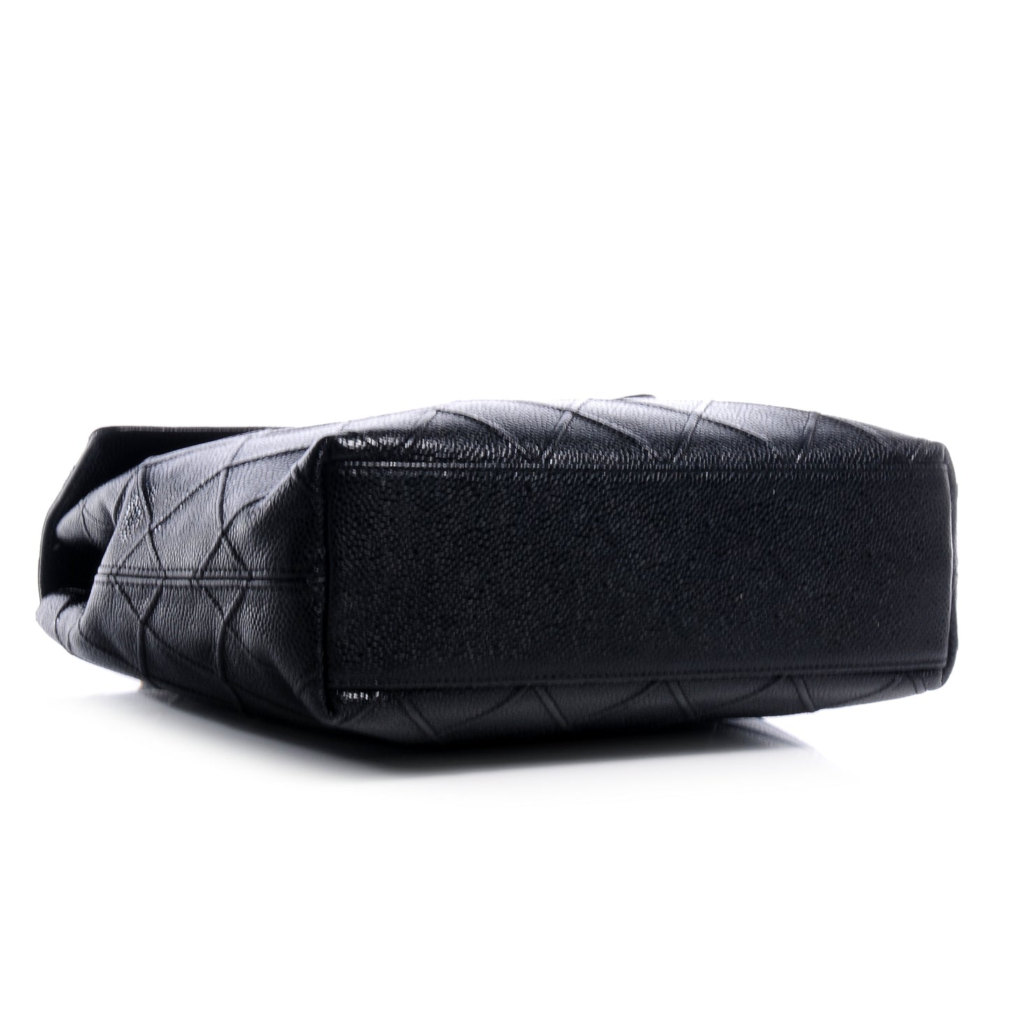 Caviar Diamond Stitched Shoulder Bag Black