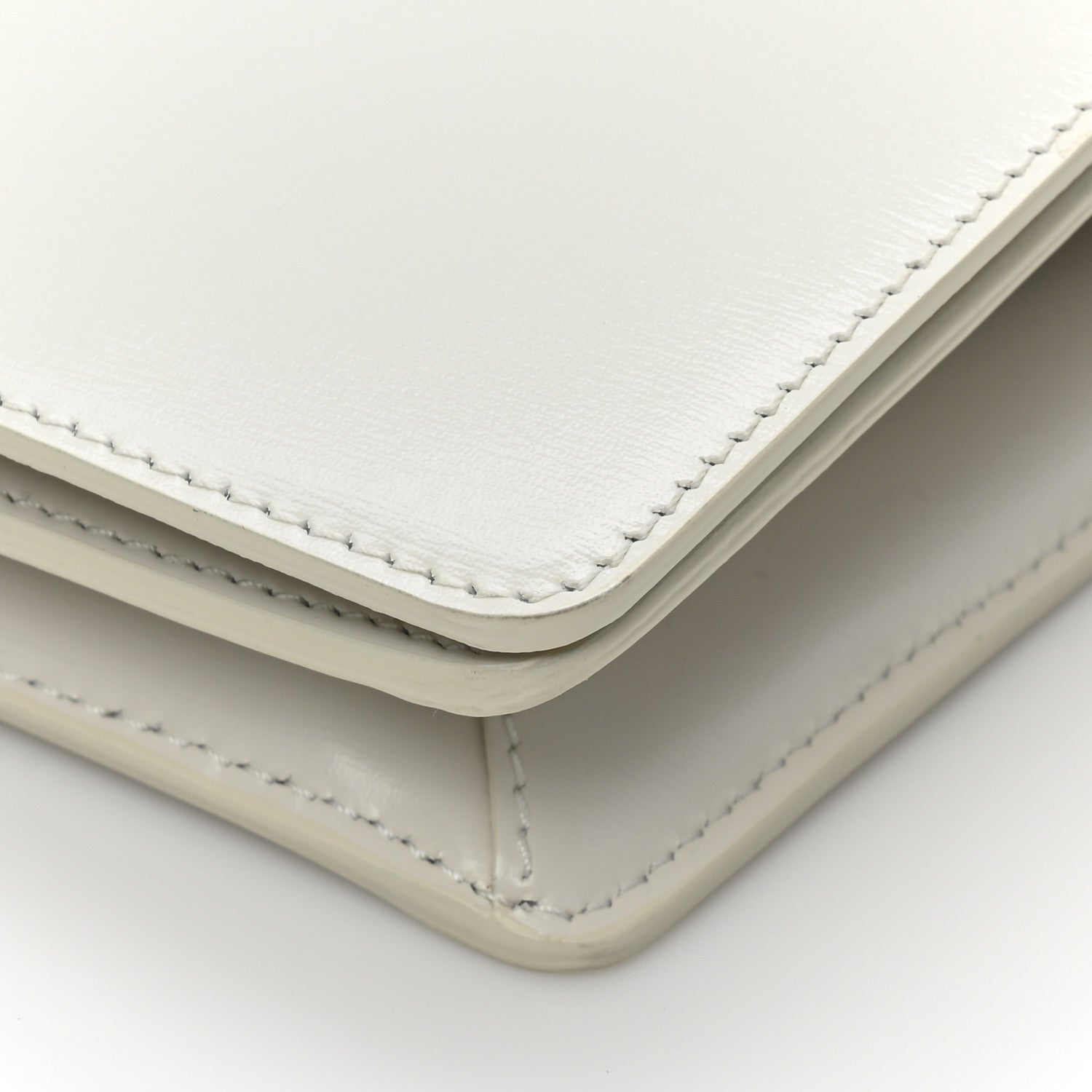 Celine Shiny Calfskin Trapeze Triomphe Bag White 15 of 16