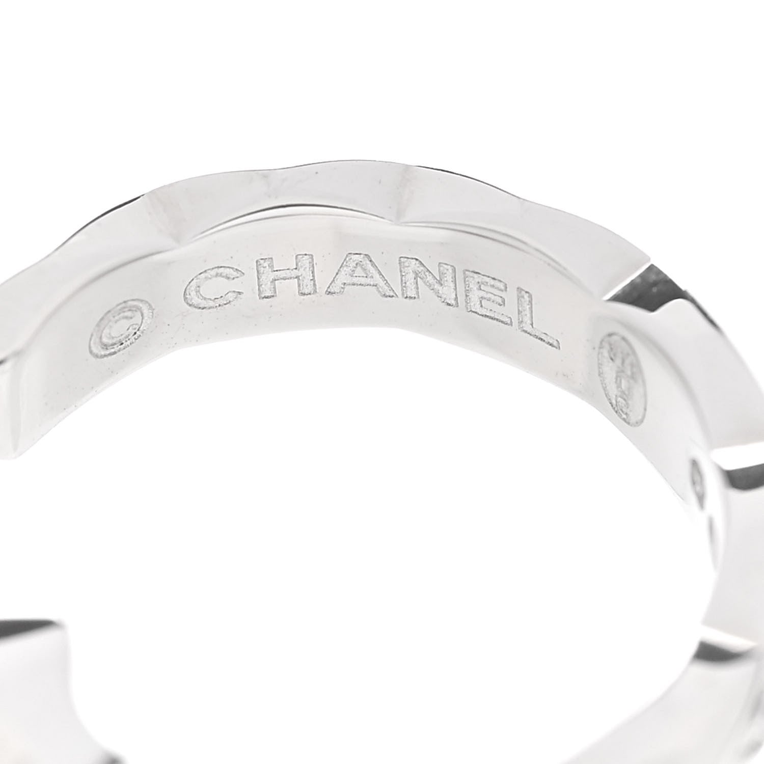 Chanel 18K White Gold Diamond Coco Crush Single Ear Cuff Earring 3 of 5