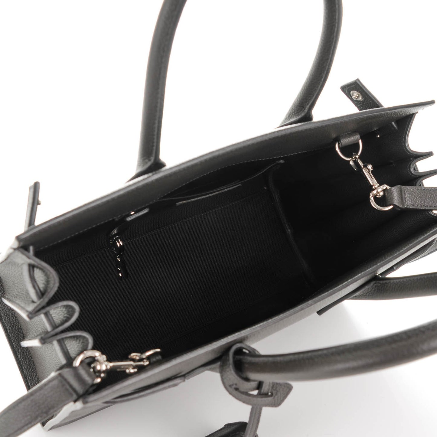 Grained Calfskin Baby Sac De Jour Coal