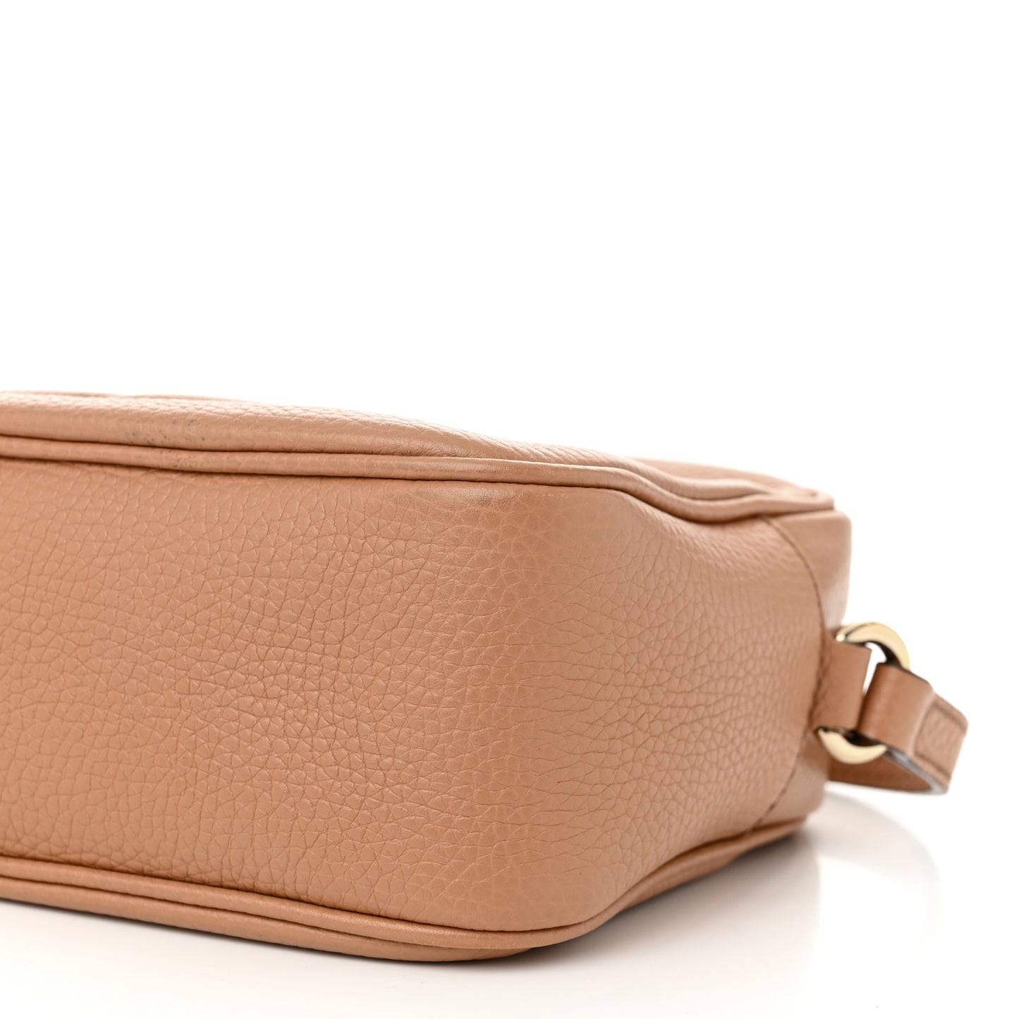 Pebbled Calfskin Small Soho Disco Bag Camelia