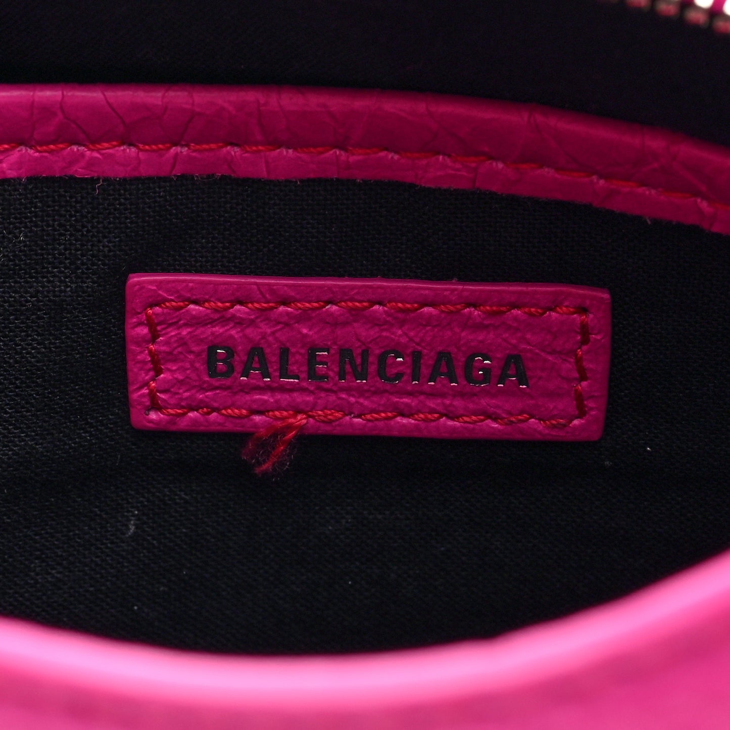 Agneau Classic Silver Hardware Nano City Fuchsia