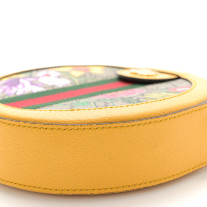 Gucci GG Supreme Monogram Flora Web Mini Ophidia Round Shoulder Bag Beige Multicolor Crop 10 of 11