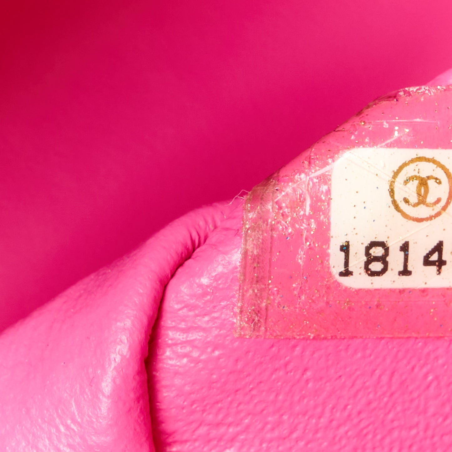 Iridescent Caviar Quilted Jumbo Double Flap Pink