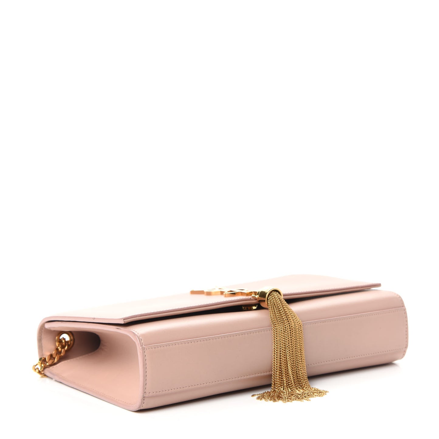 Smooth Calfskin Medium Classic Monogram Kate Tassel Satchel Pink