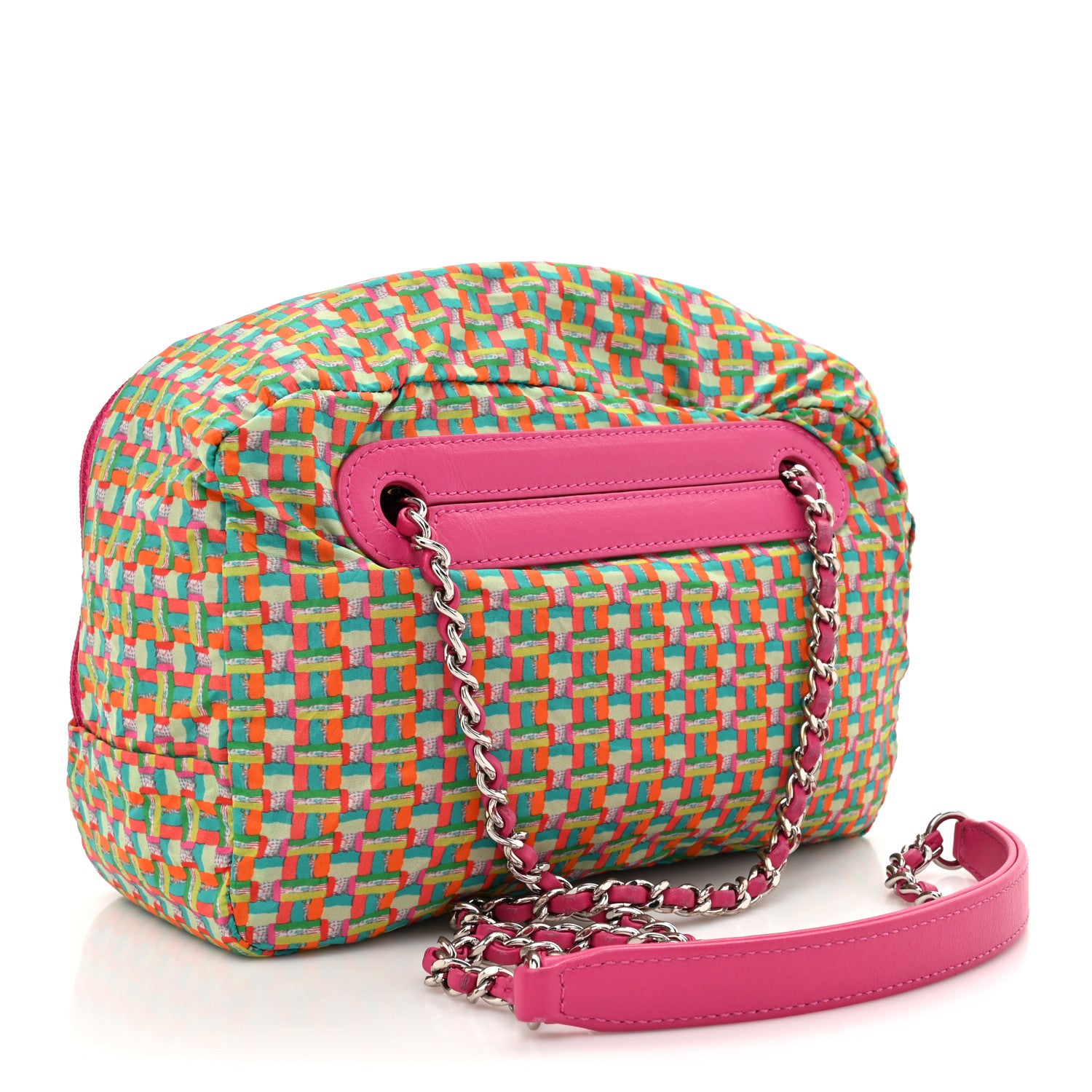 Chanel Rubber Quilted Lambskin Coco Rain Camera Bag Pink 5 of 18