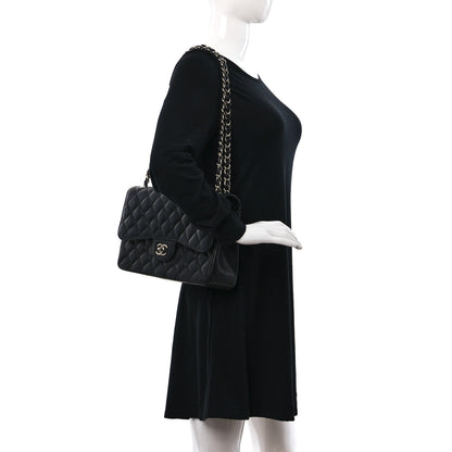 Chanel Caviar Quilted Jumbo Double Flap Black 2 of 10