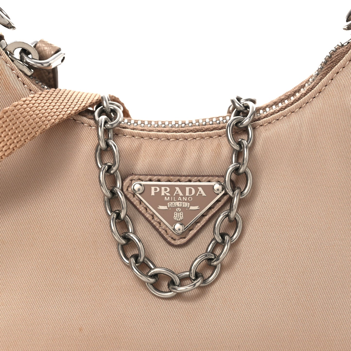 Tessuto Nylon Saffiano Mini Re-Edition 2000 Shoulder Bag Cammeo
