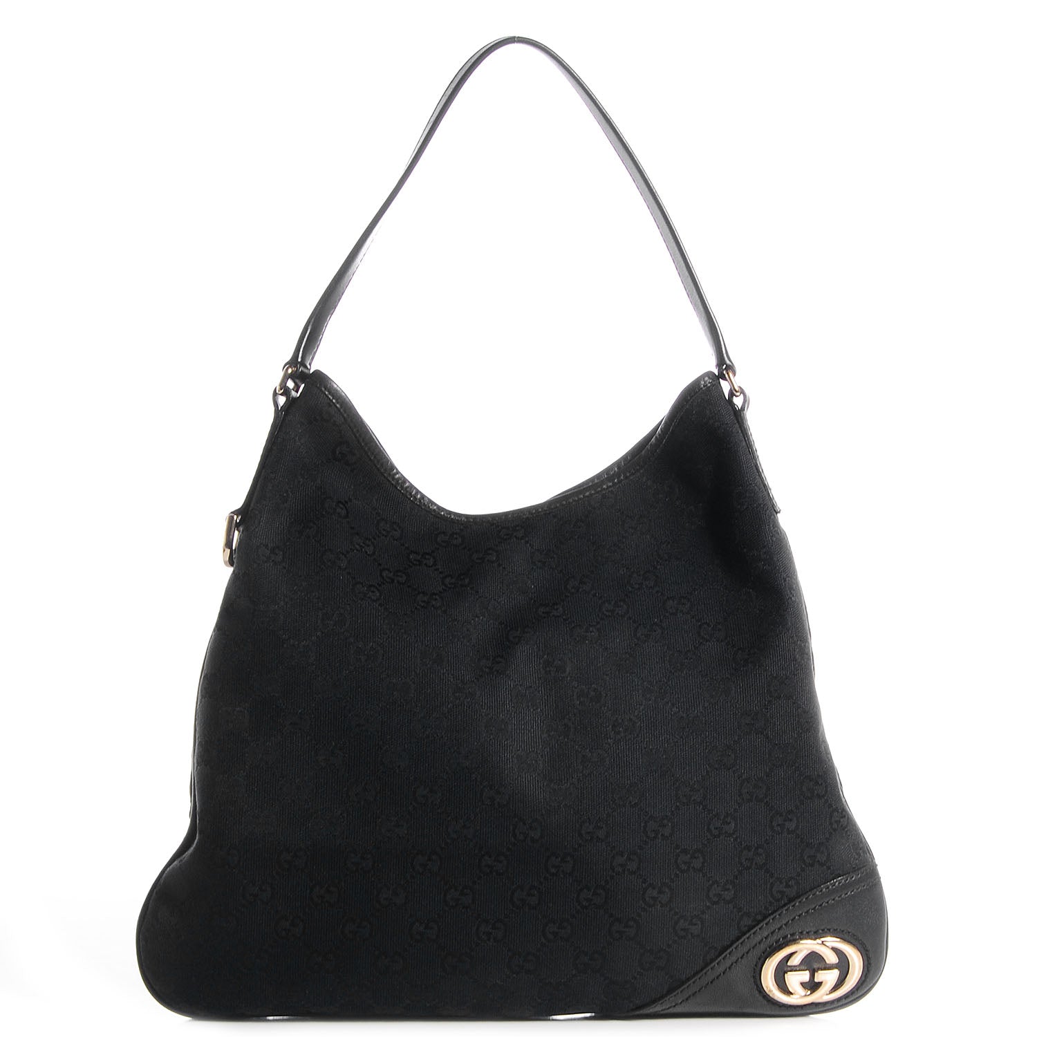 Gucci Monogram New Britt Medium Hobo Black 1 of 7