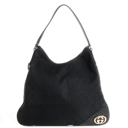 Gucci Monogram New Britt Medium Hobo Black 1 of 7