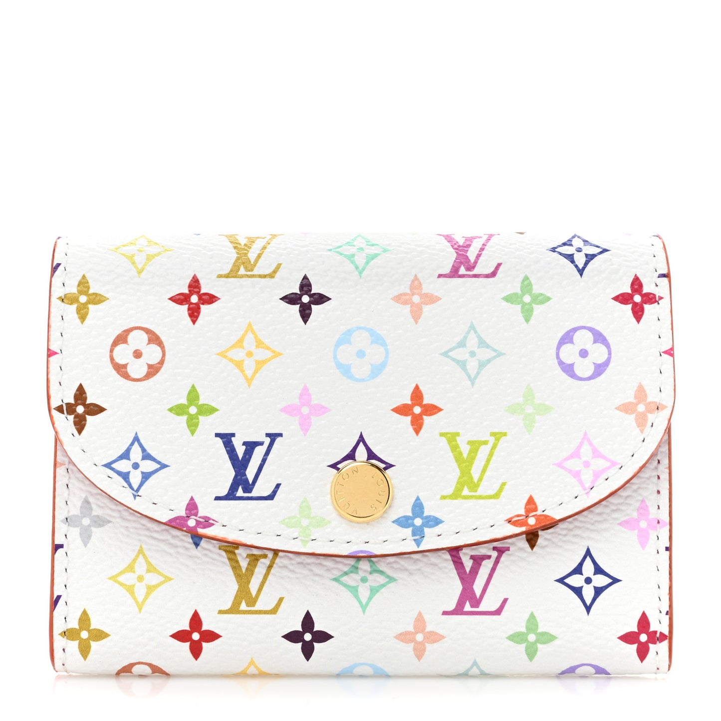 LV X TM Monogram Multicolor Rosalie Coin Purse White Kawaii Pink