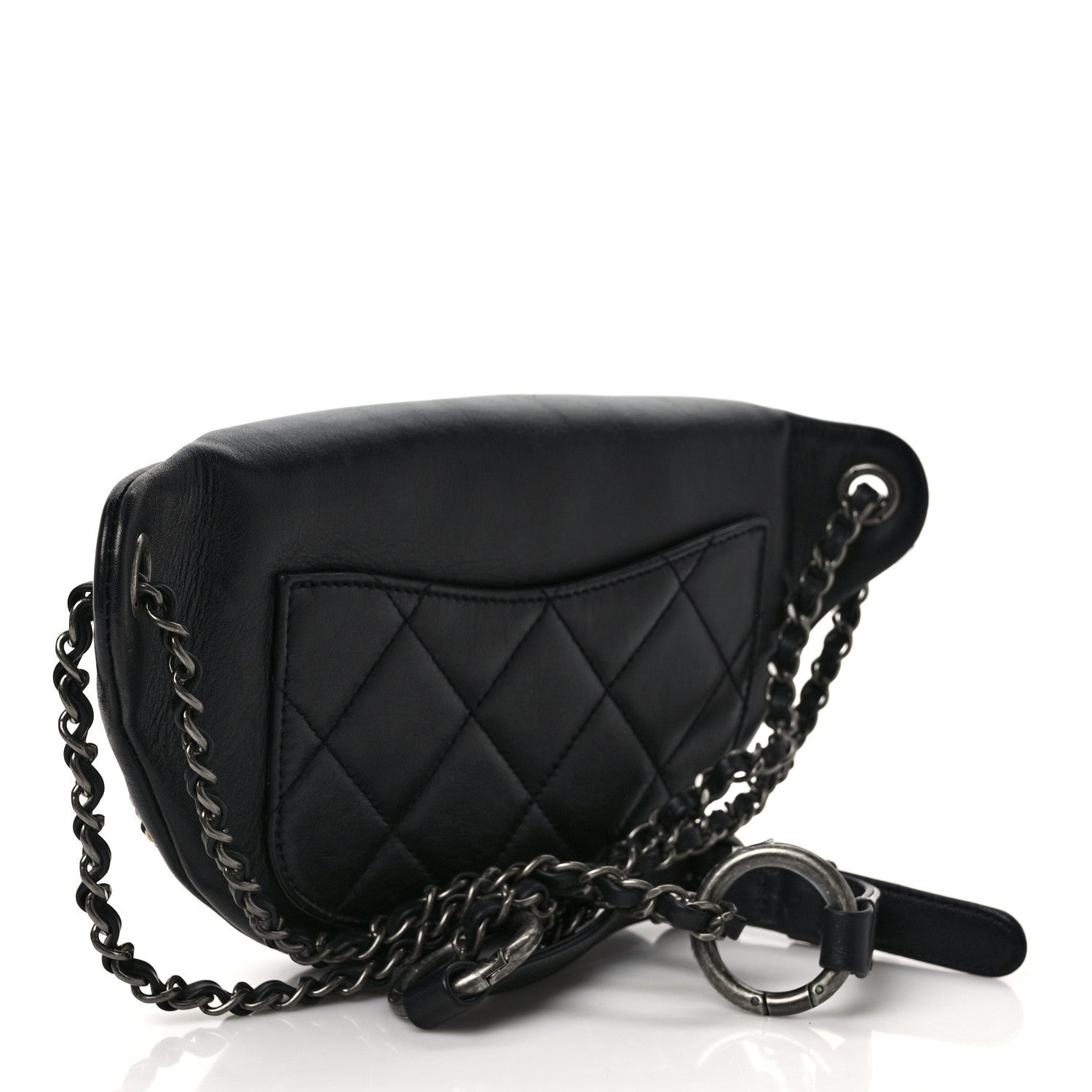 Chanel Calfskin Chain 20s Signe Waist Bag Black 3 of 11