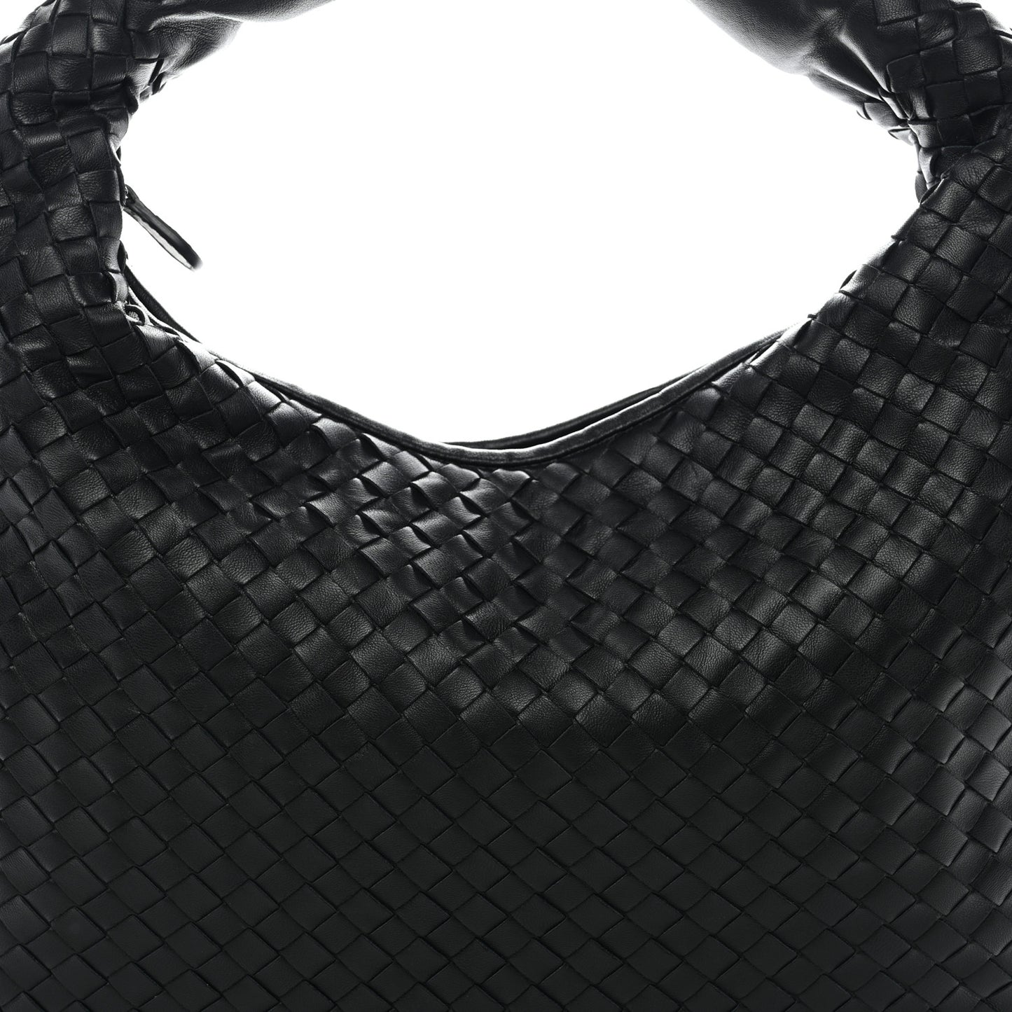 Nappa Intrecciato Medium Veneta Hobo Black