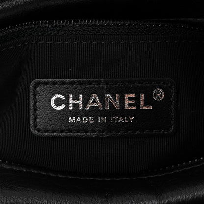 Chanel Aged Calfskin Chevron Quilted Small Gabrielle Hobo So Black 6 of 10