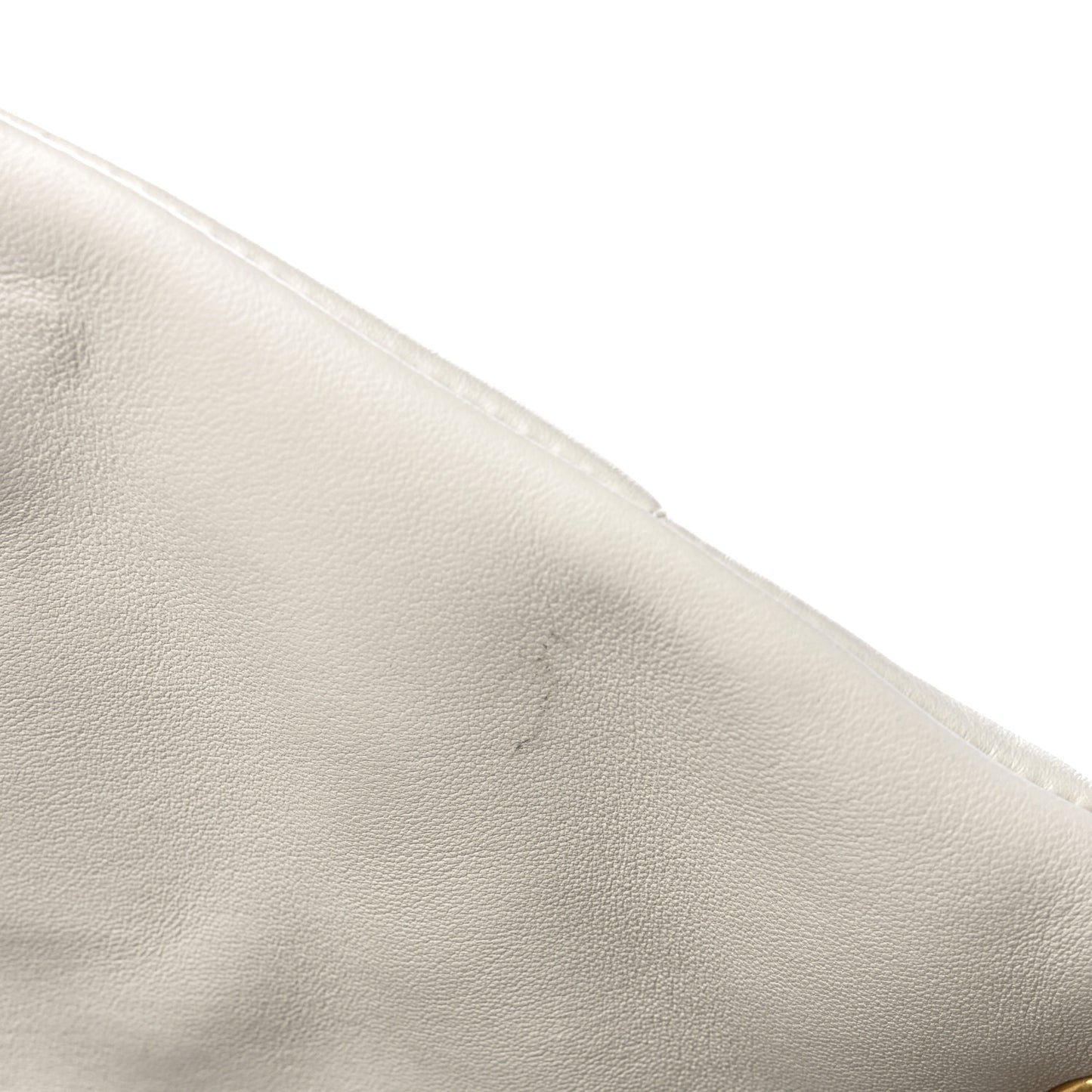 Lambskin Quilted Small Loulou Puffer Monogram Chain Satchel Blanc Vintage