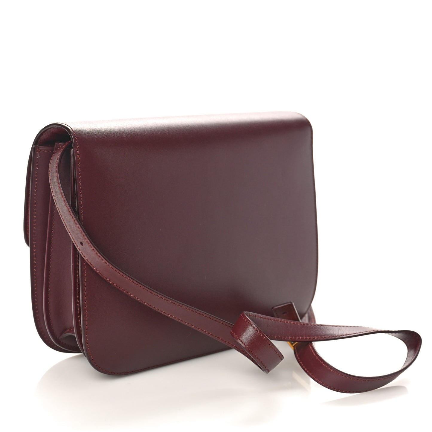Smooth Calfskin Medium Classic Box Flap Bag Burgundy