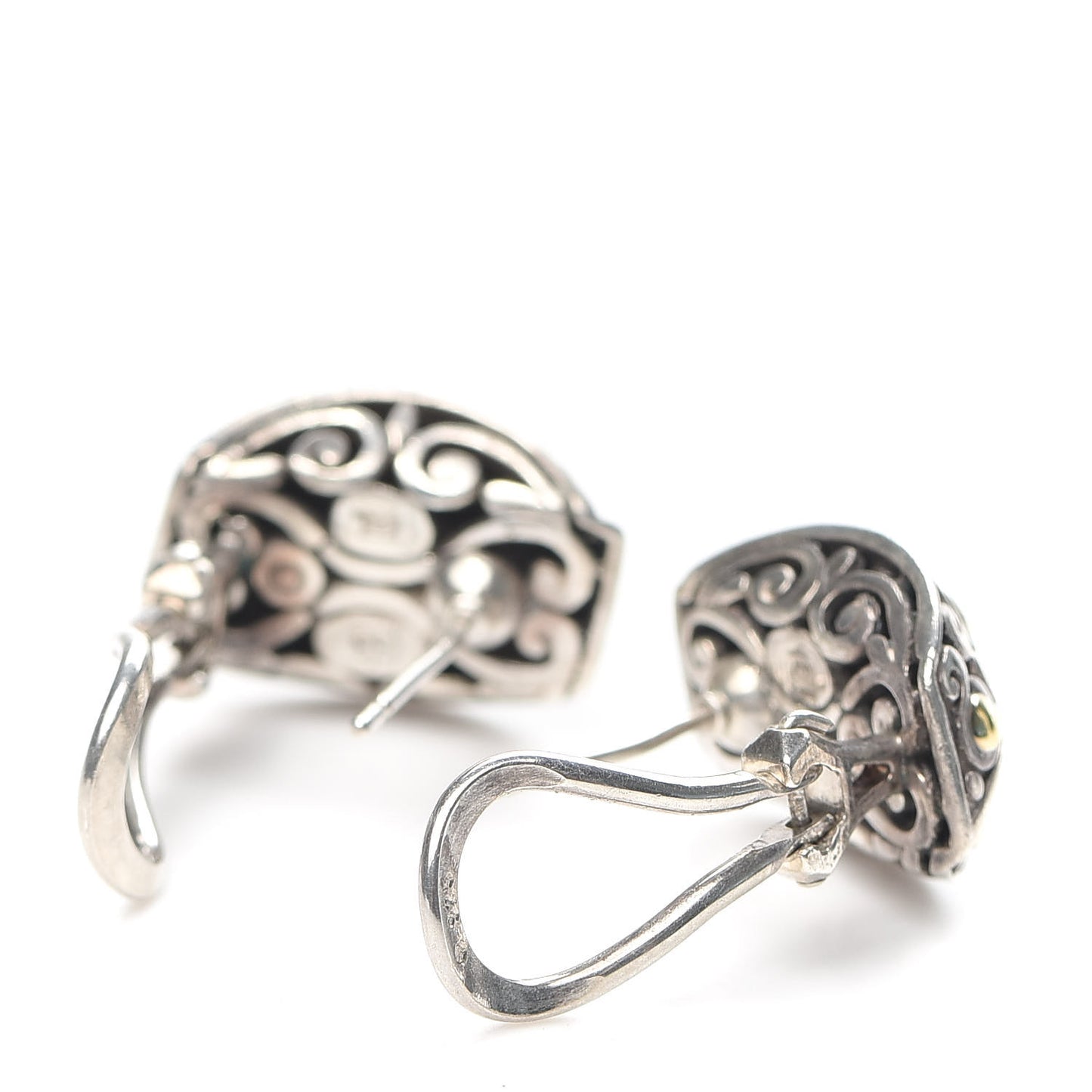 Sterling Silver 18K Yellow Gold Buddha Belly Earrings