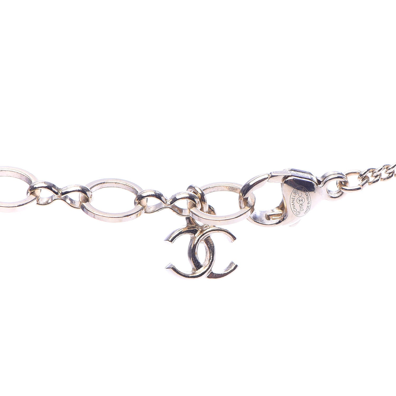 Chanel Resin Camera CC Necklace Black Gold 5 of 5