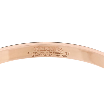 Hermes 18K Rose Gold Diamond PM Kelly Pave Bracelet ST 3 of 4