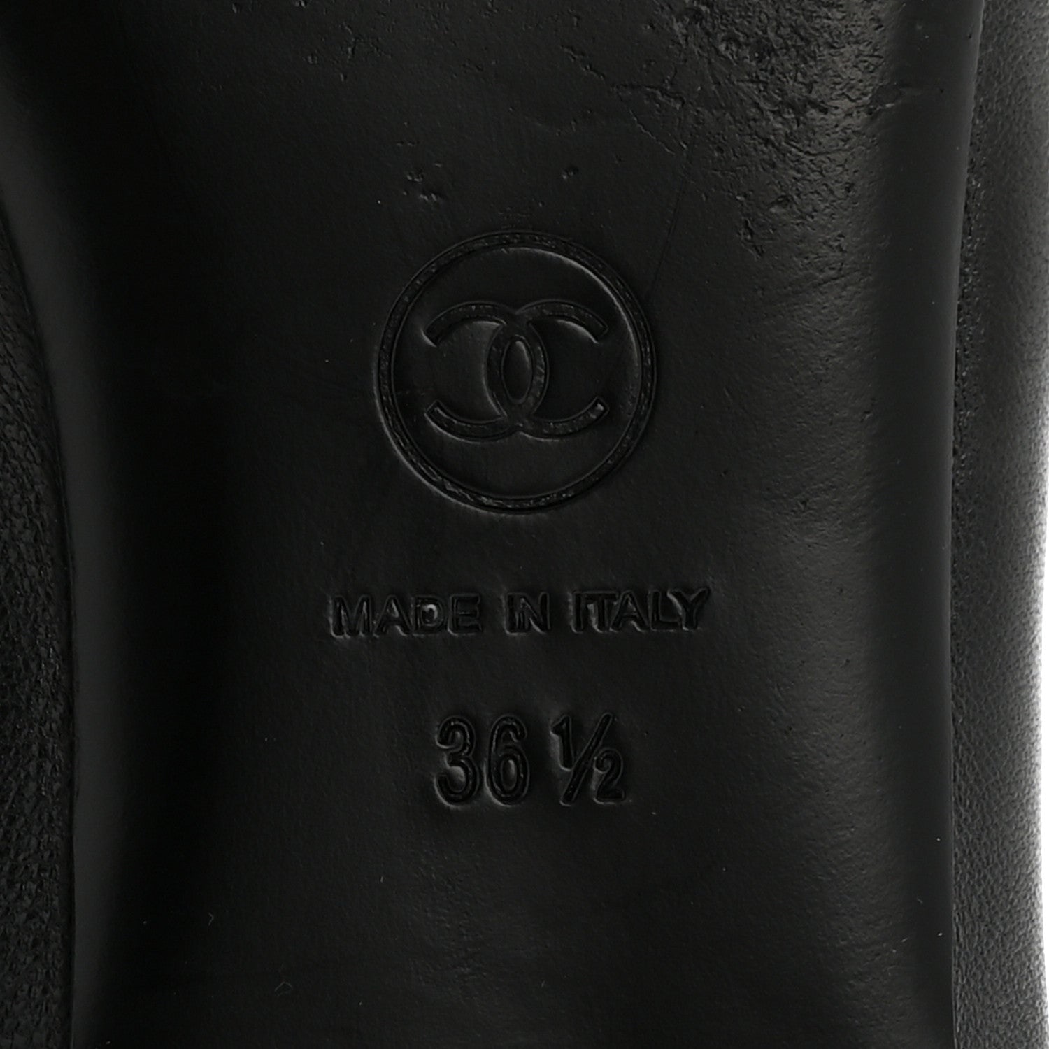 Chanel Lambskin Cap Toe CC Mary Jane Flats 36.5 Black 7 of 11