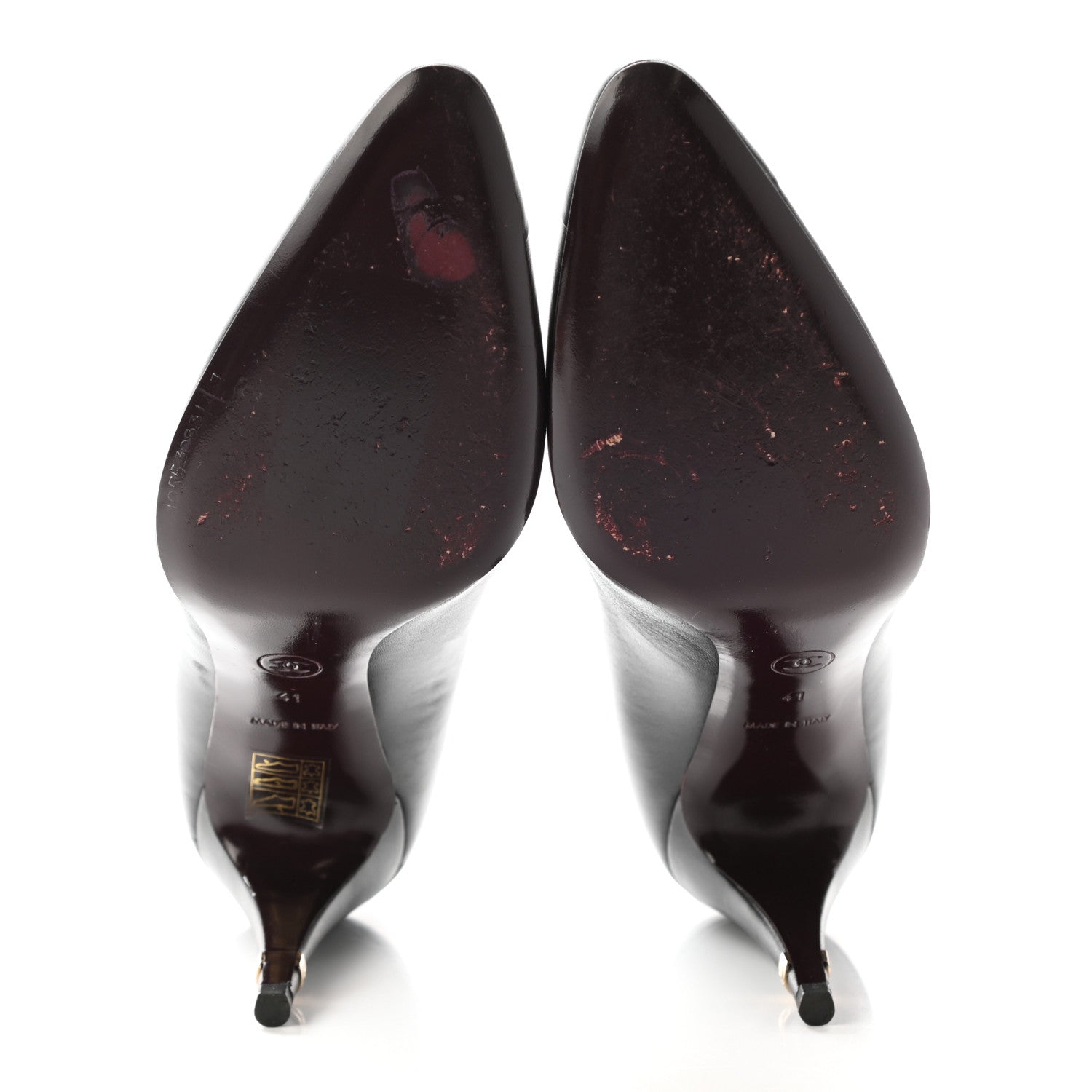Chanel Lambskin CC Pumps 41 Black 5 of 10