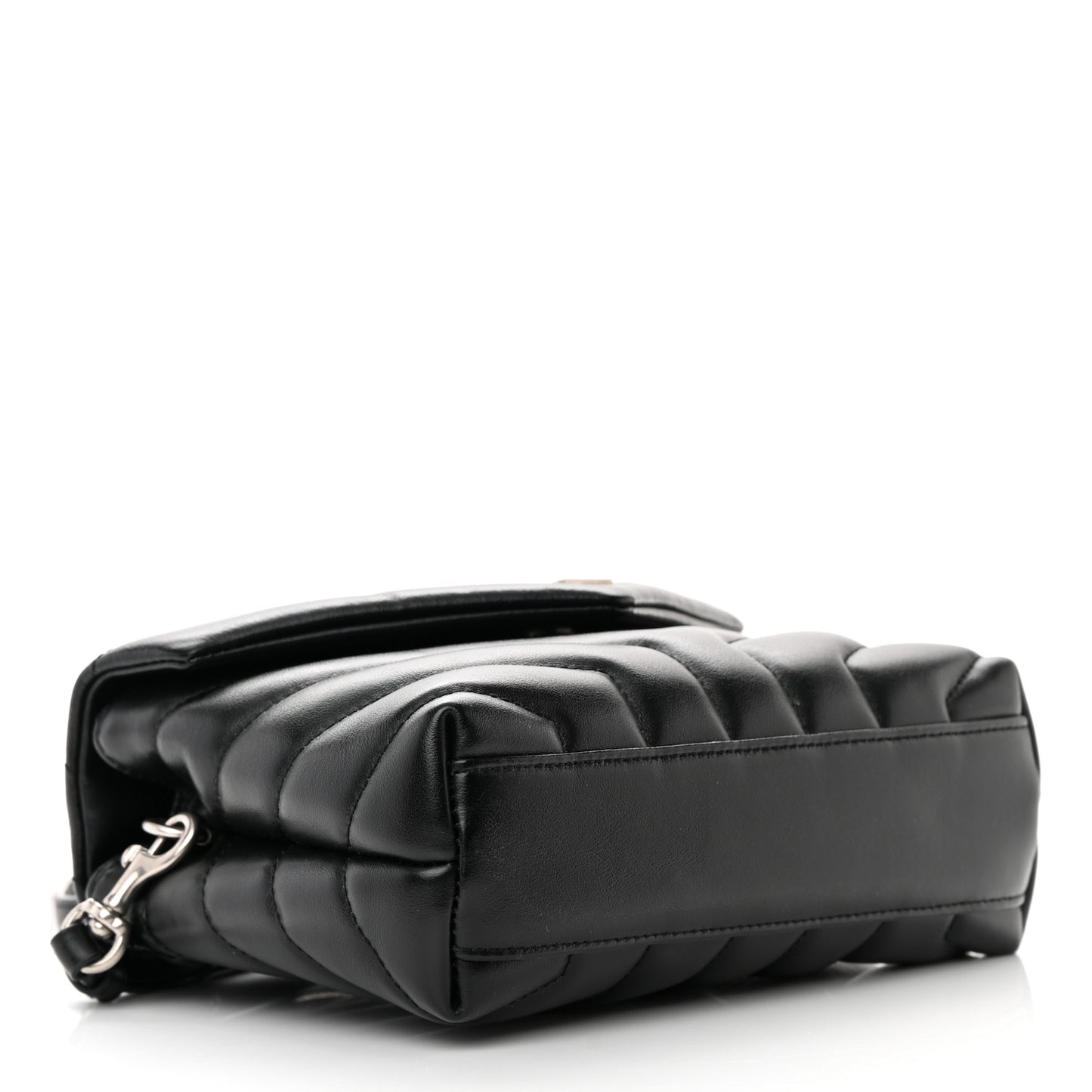 Calfskin Y Quilted Monogram Toy Loulou Crossbody Bag Black