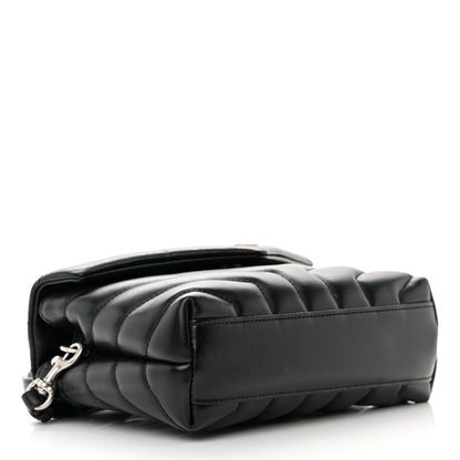 Saint Laurent Calfskin Y Quilted Monogram Toy Loulou Crossbody Bag Black 4 of 13