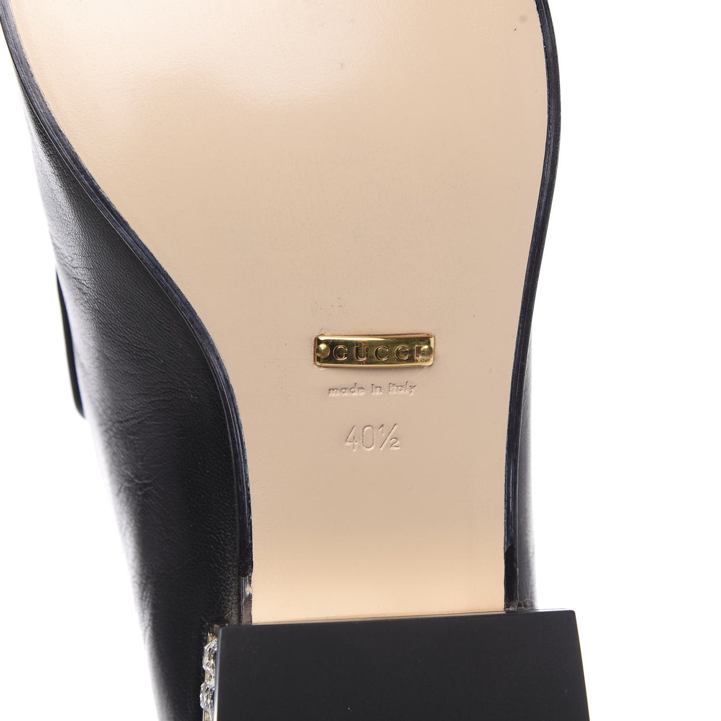 Goatskin Crystal Womens Horsebit Loafers 40.5 Black