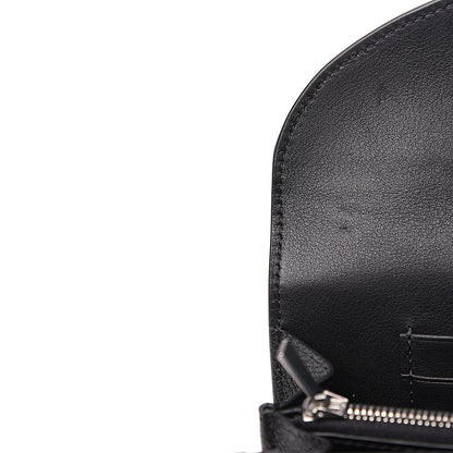 Celine Grained Calfskin Medium Trotteur Multifunction Flap Wallet Black 6 of 7