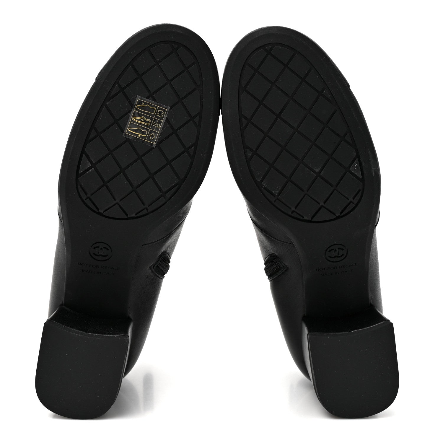 Chanel Stretch Lambskin Cap Toe CC Short Boots 38.5 Black 6 of 9