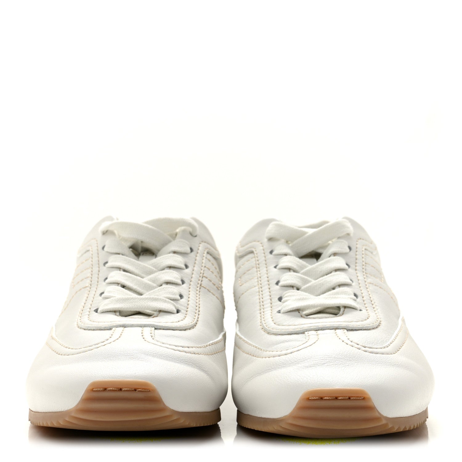 Hermes Supple Calfskin Master Sneakers 37 Beige Glaise 3 of 11