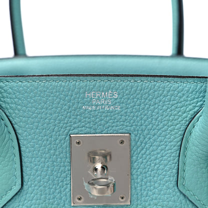 Hermes Togo Birkin 30 Bleu Atoll 7 of 20