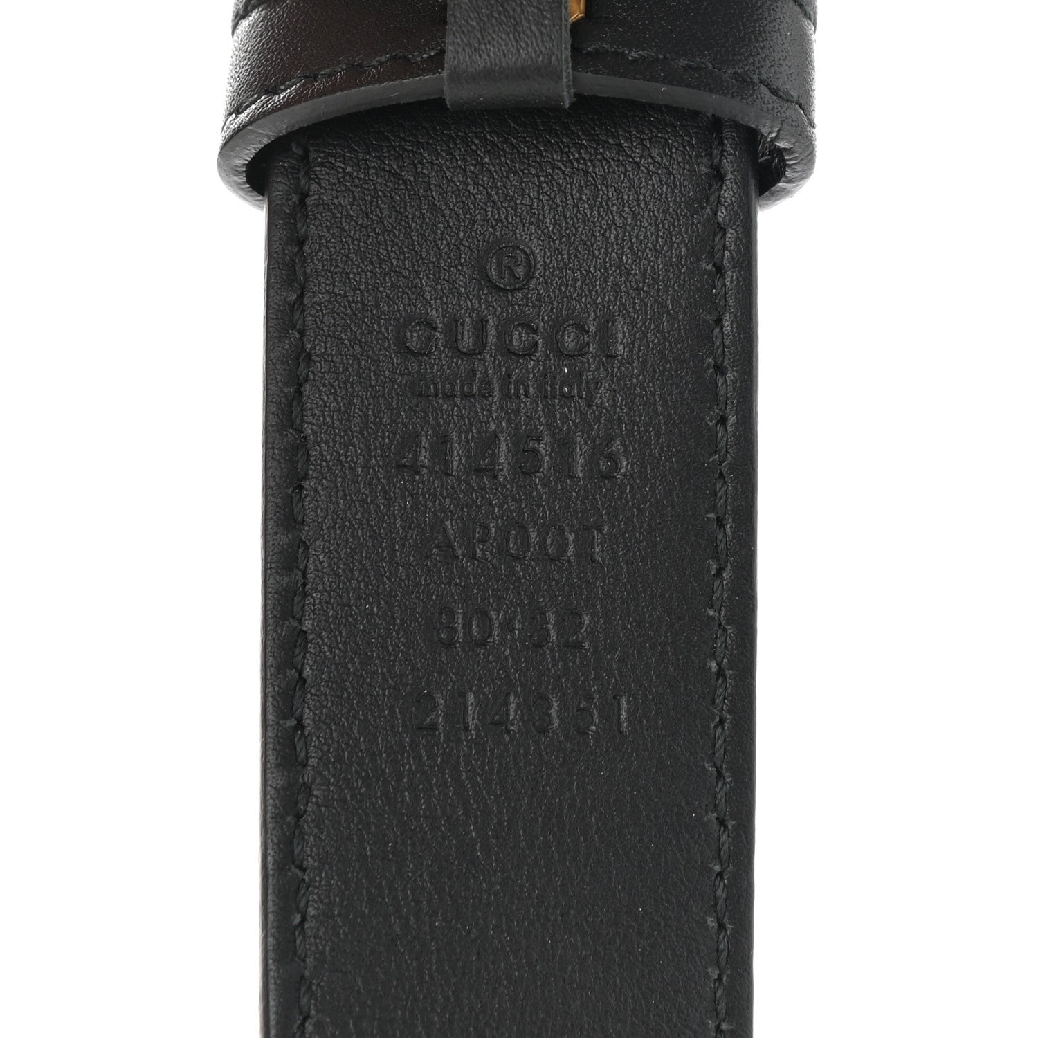 Gucci Calfskin Double G 30mm Belt 80 32 Black 3 of 3